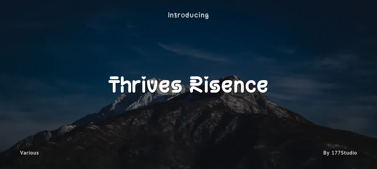 Thrives Risence font preview
