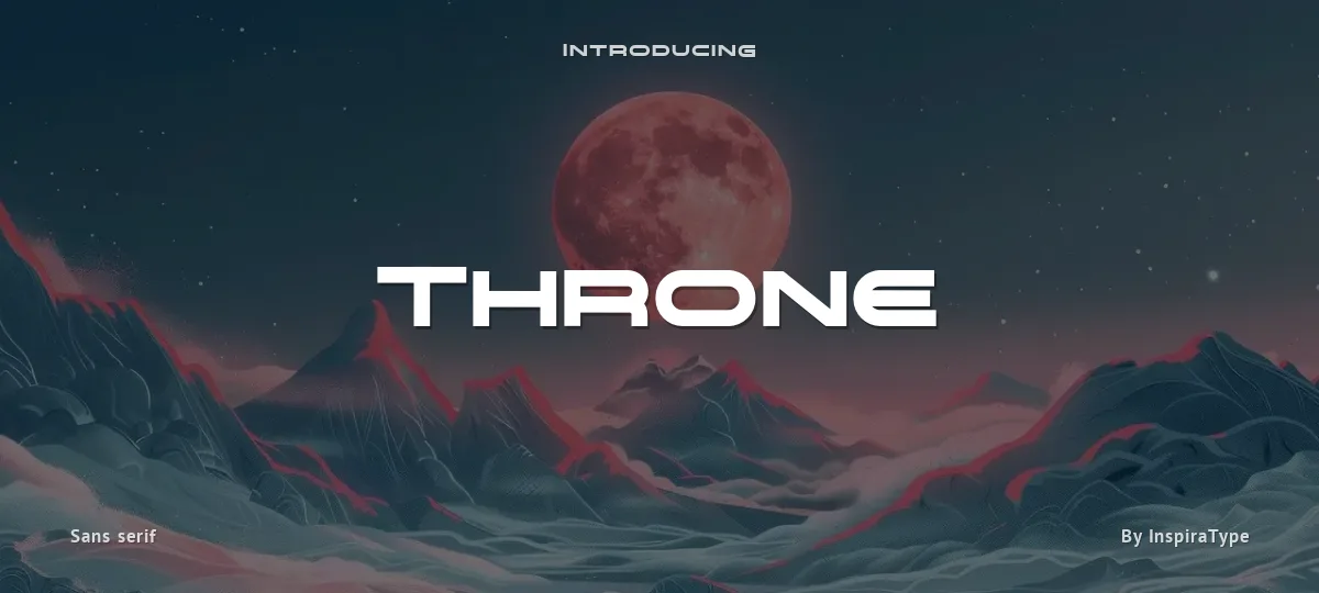Throne font preview