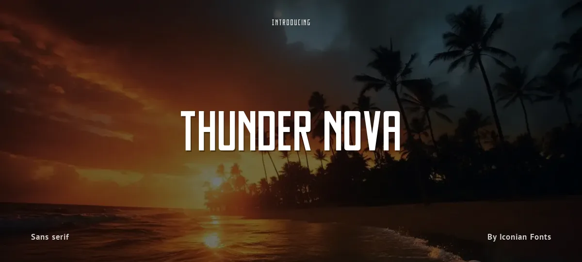 Thunder Nova font preview