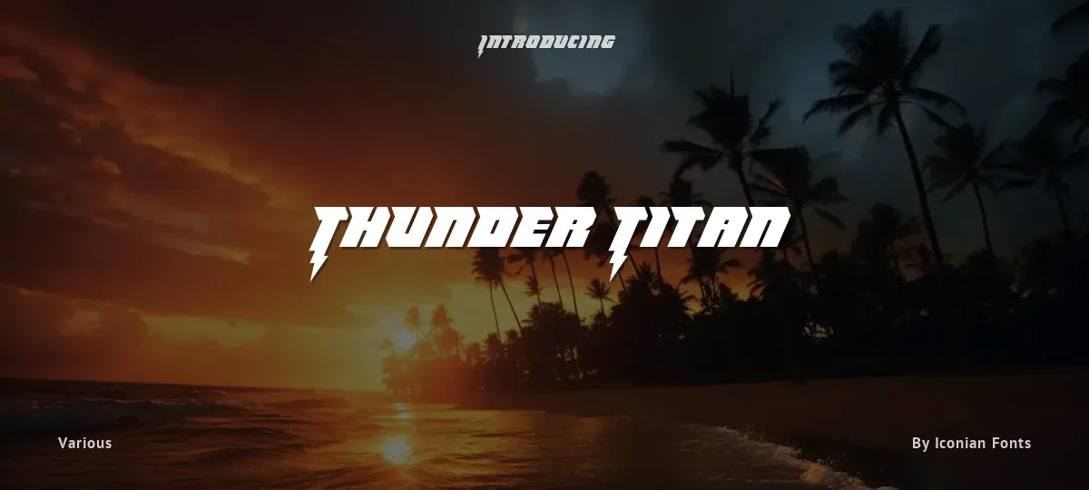 Thunder Titan font preview