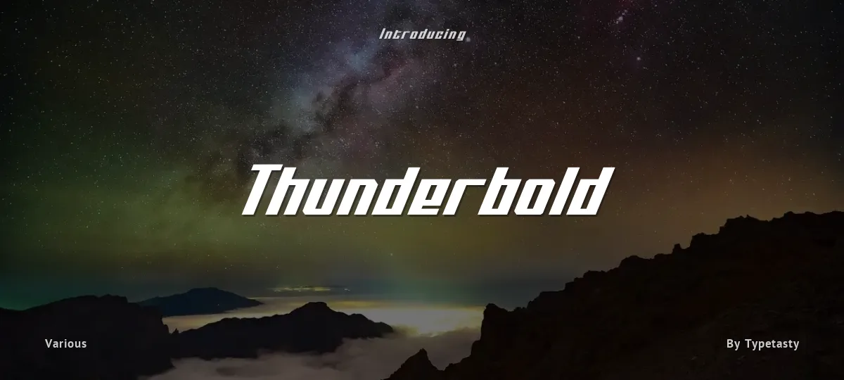Thunderbold font preview