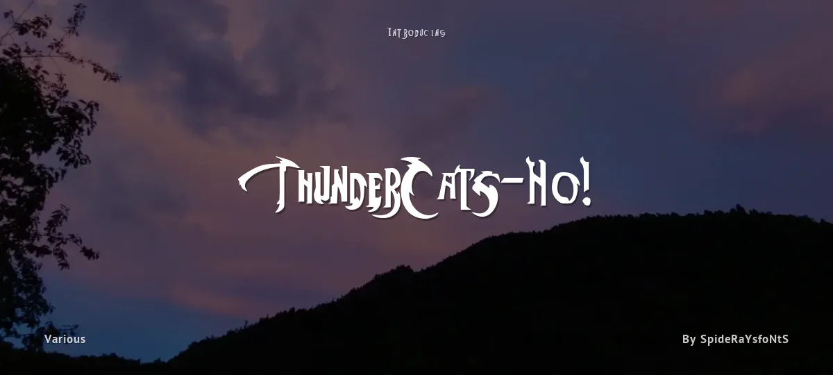 ThunderCats-Ho! font preview