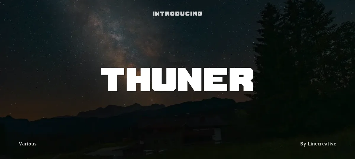 Thuner font preview