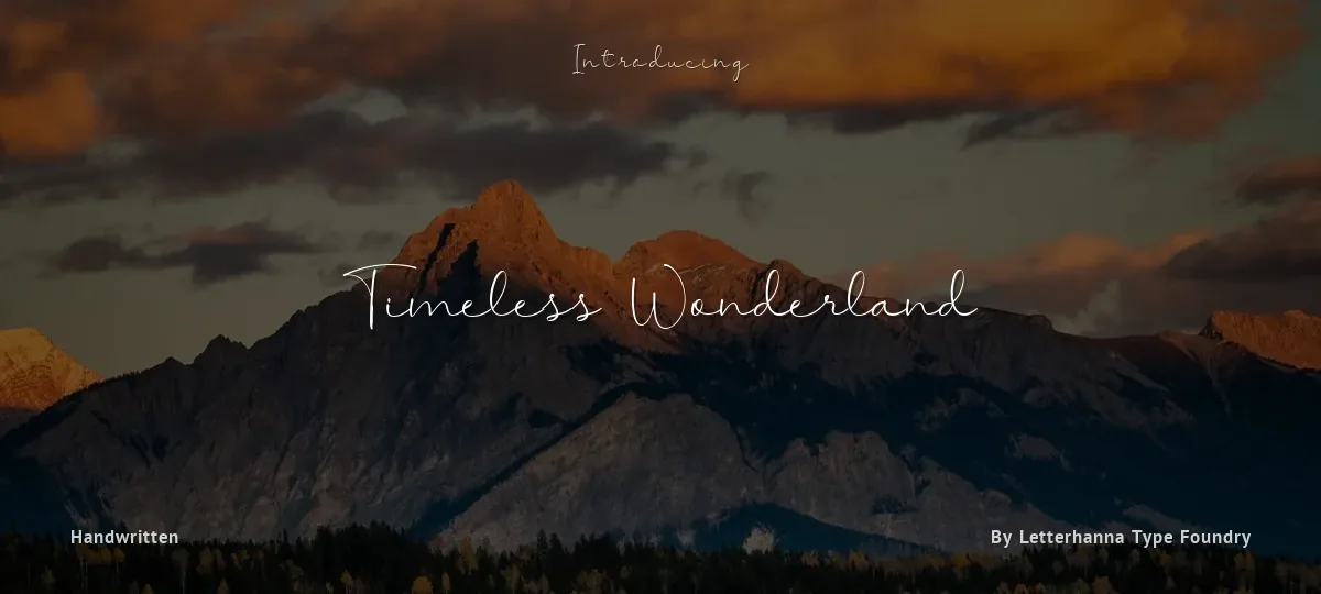 Timeless Wonderland font preview