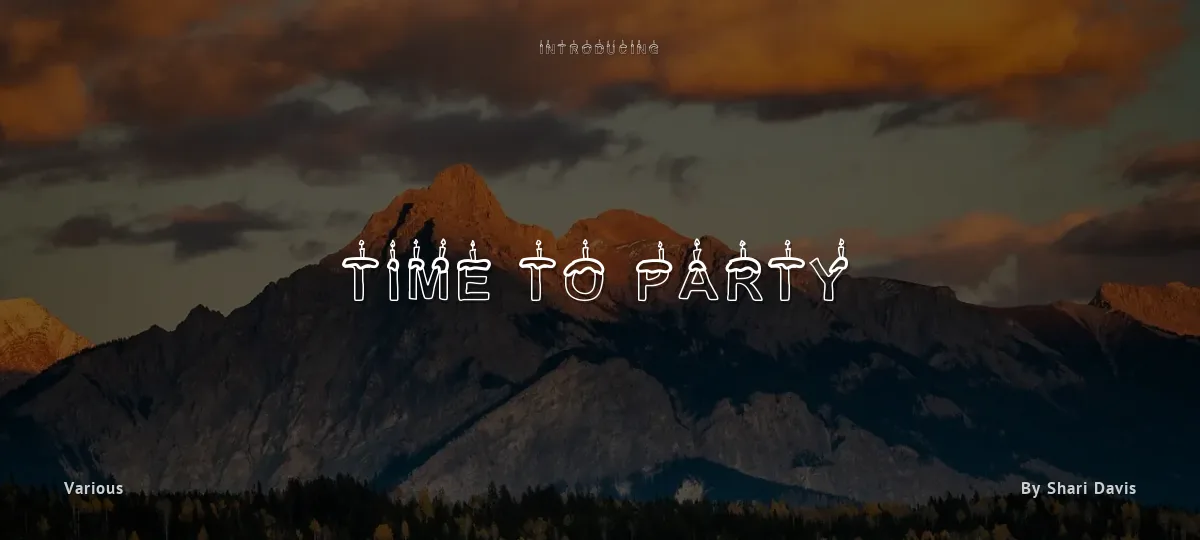 Time To Party font preview