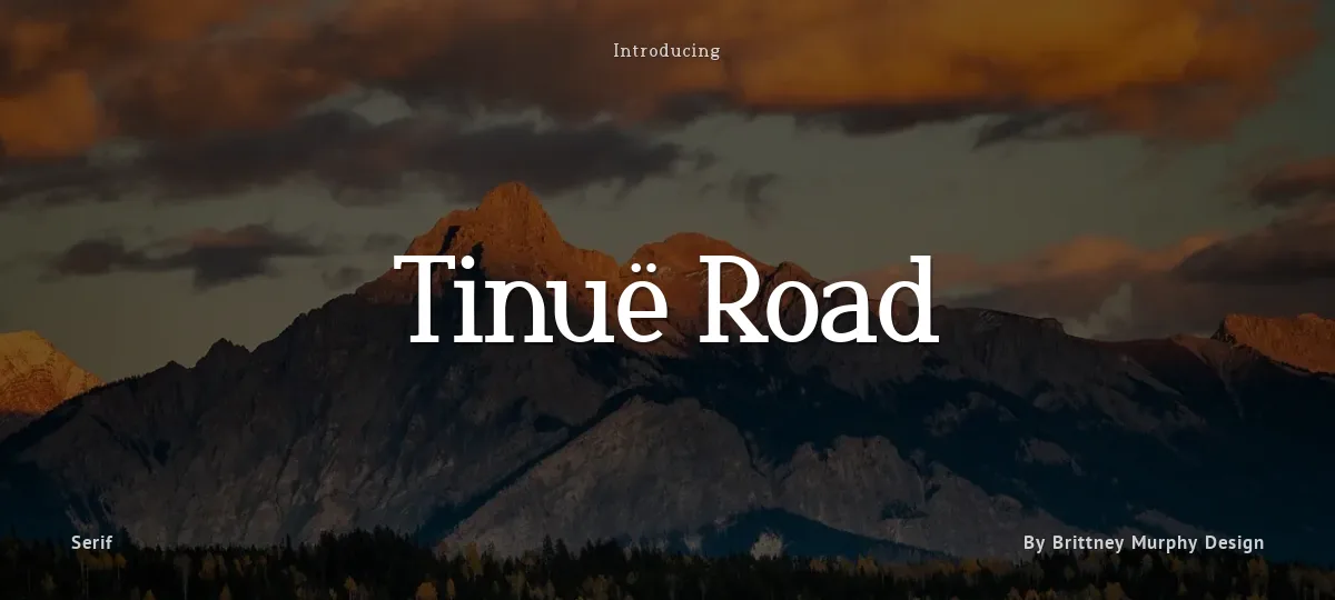 Tinuë Road font preview
