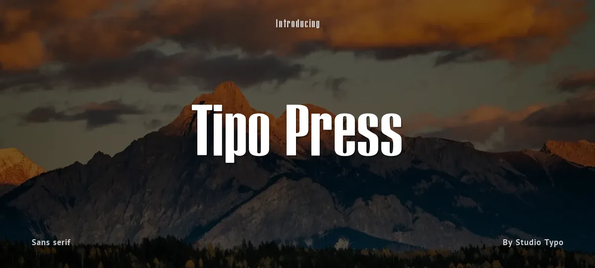 Tipo Press font preview