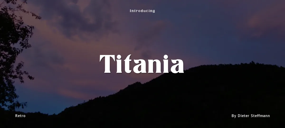 Titania font preview