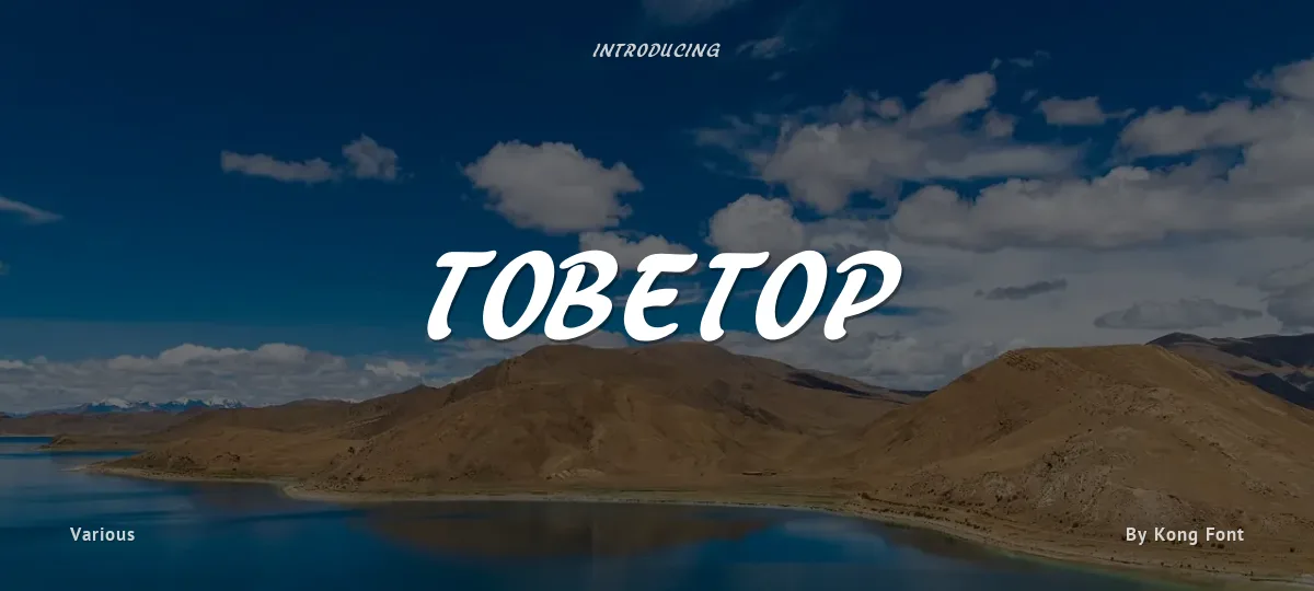 Tobetop font preview