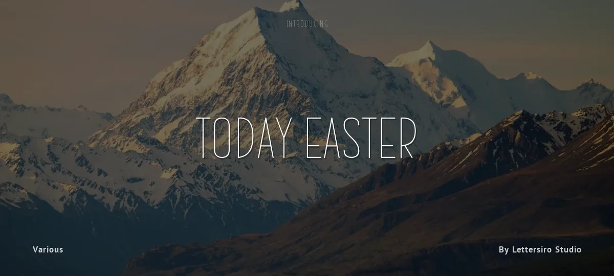 Today Easter font preview