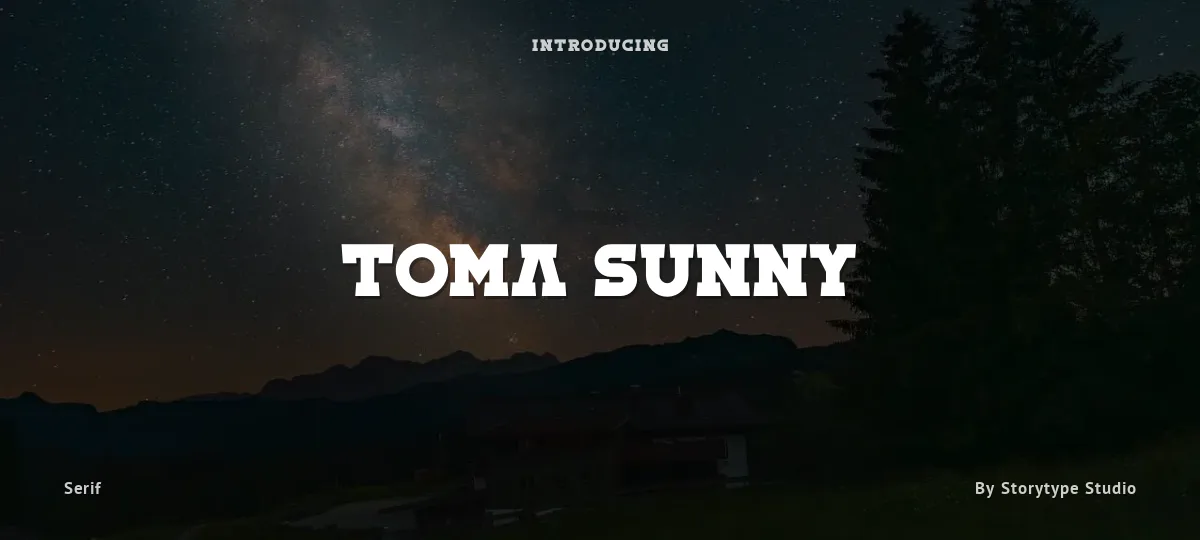 Toma Sunny font preview