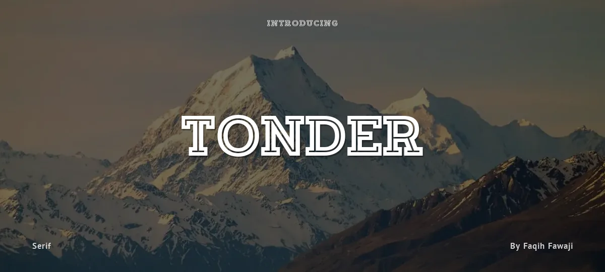 Tonder font preview