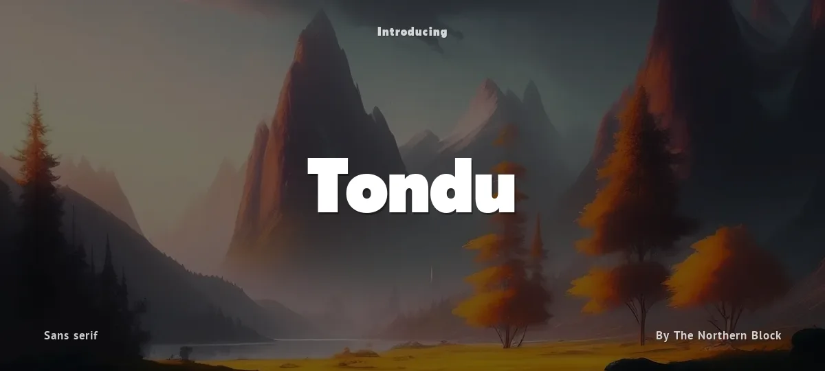 Tondu font preview