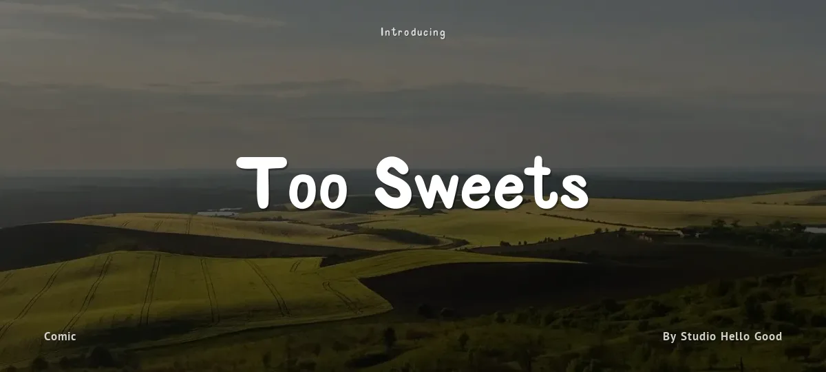 Too Sweets font preview