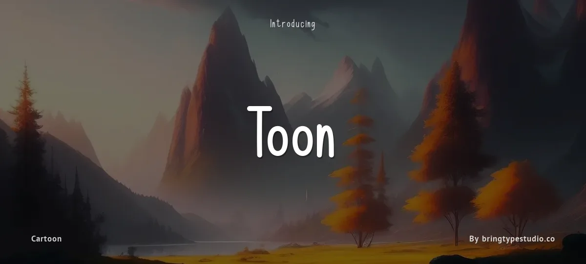 Toon font preview