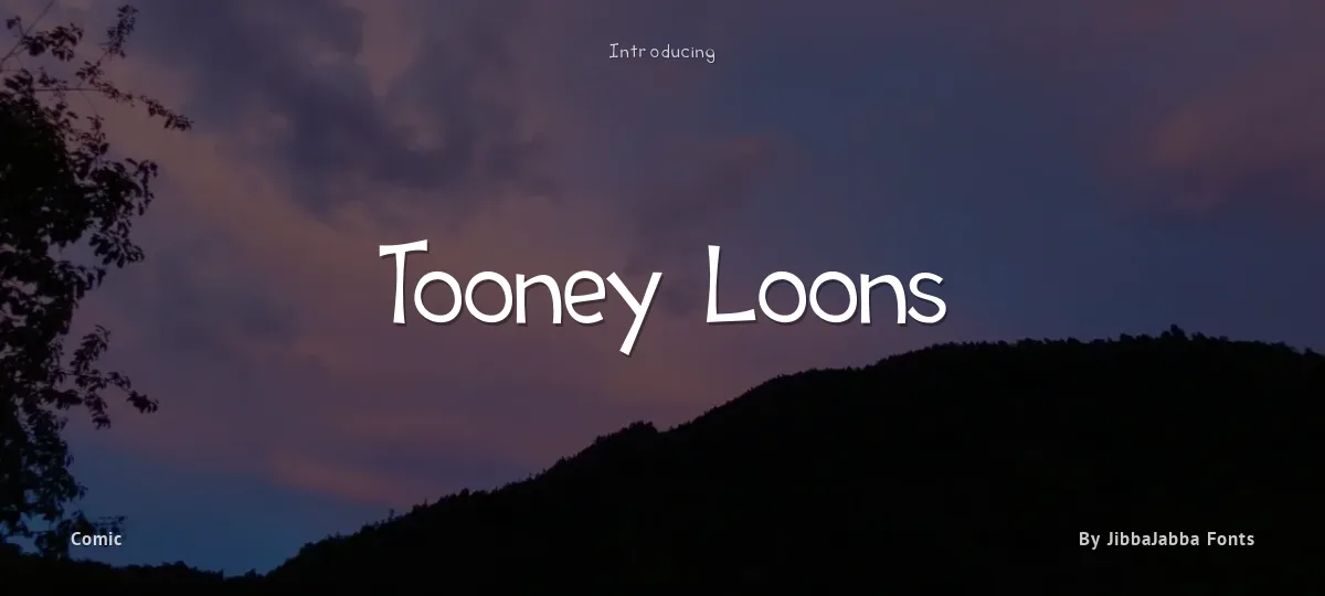 Tooney Loons font preview