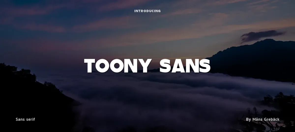 Toony Sans font preview