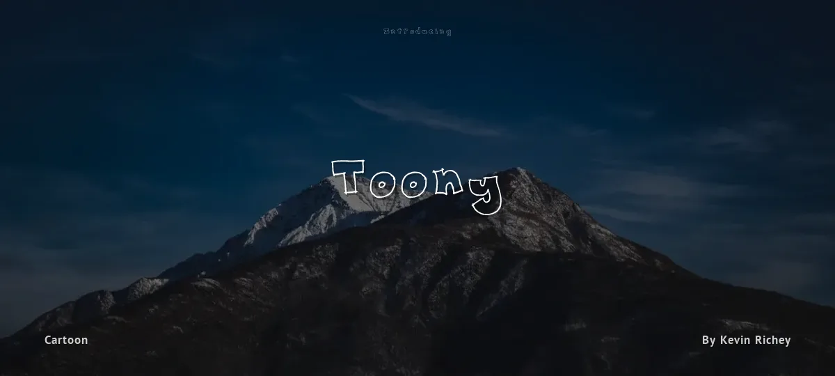Toony font preview