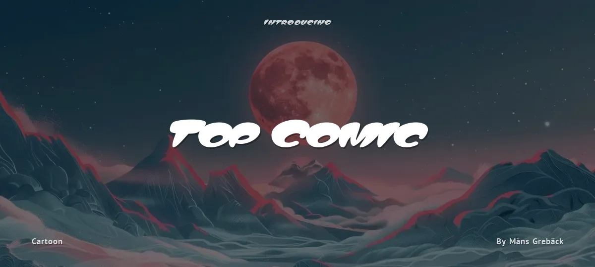 Top Comic font preview