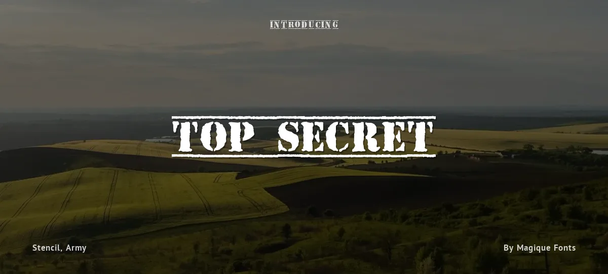 Top Secret font preview