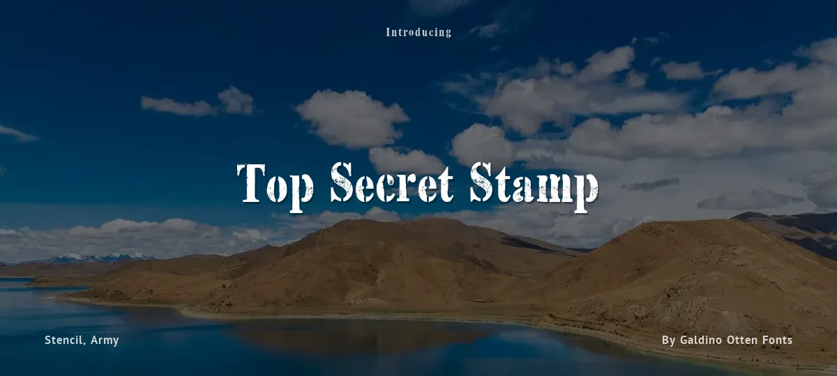Top Secret Stamp font preview