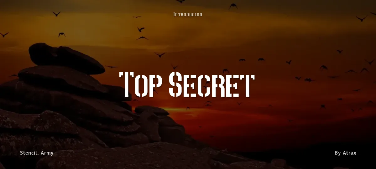 Top Secret font preview