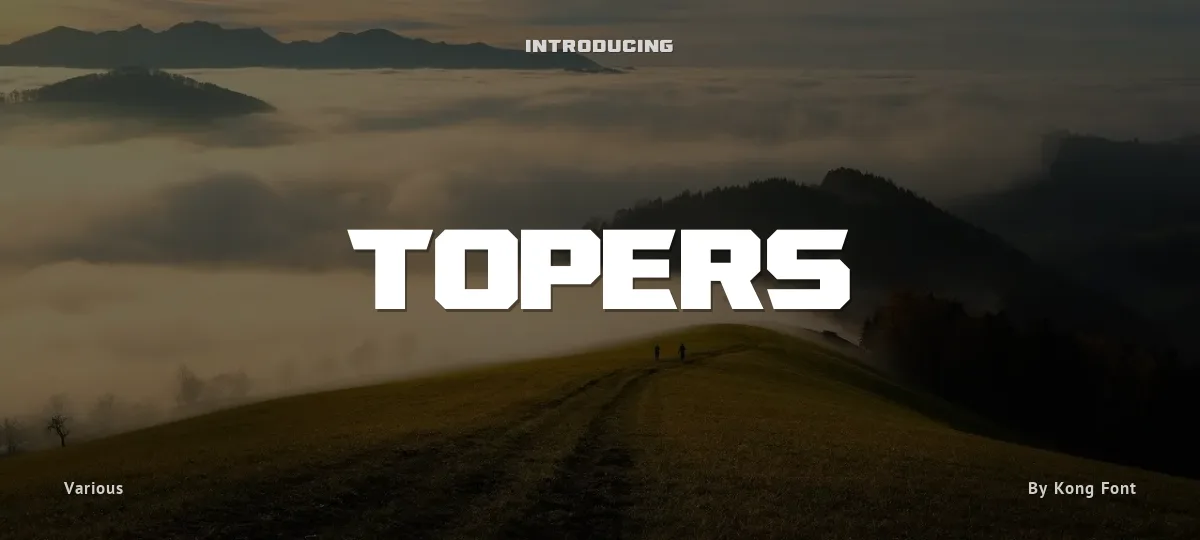 Topers font preview