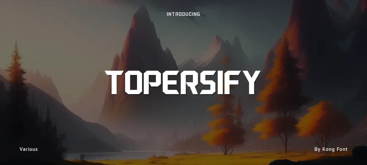 Topersify font preview