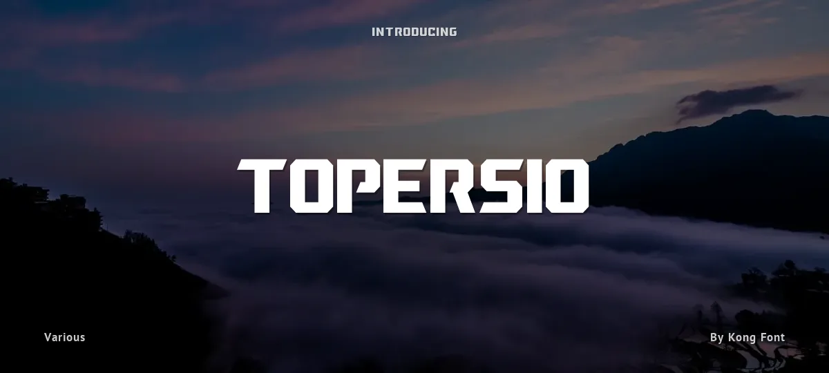 Topersio font preview
