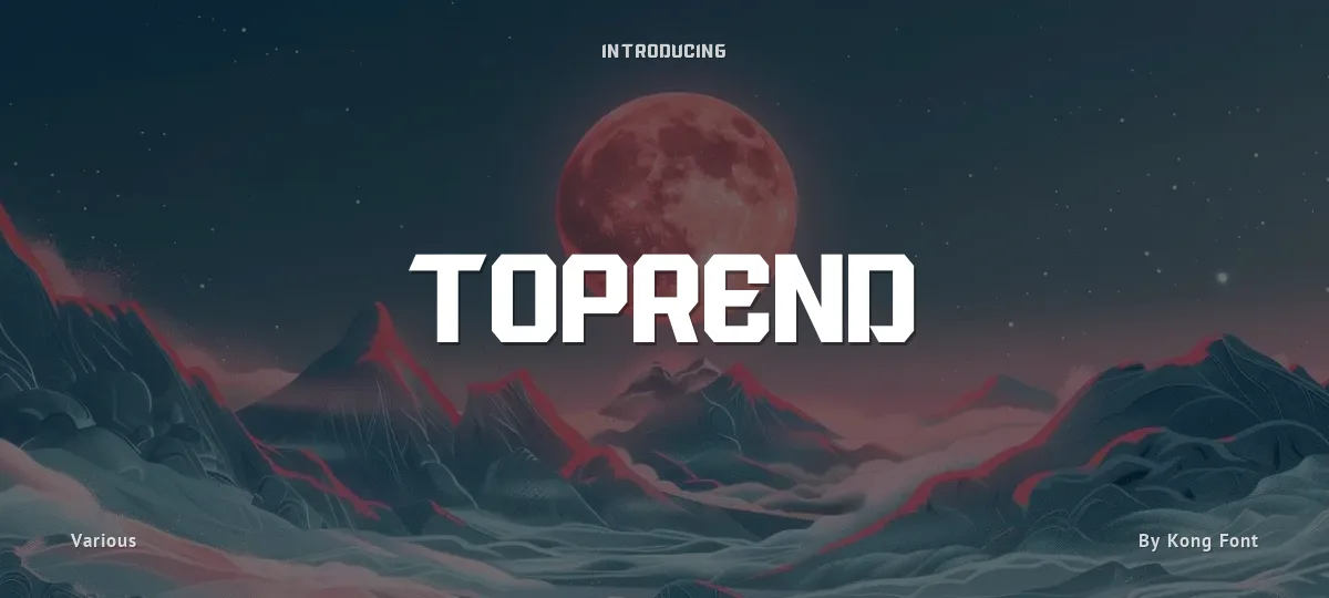 Toprend font preview
