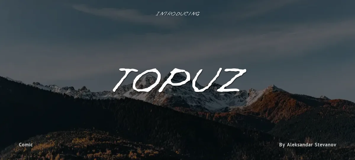 Topuz font preview