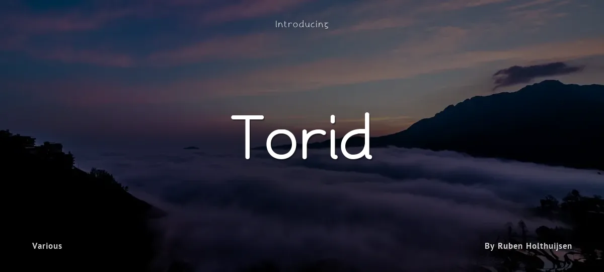 Torid font preview