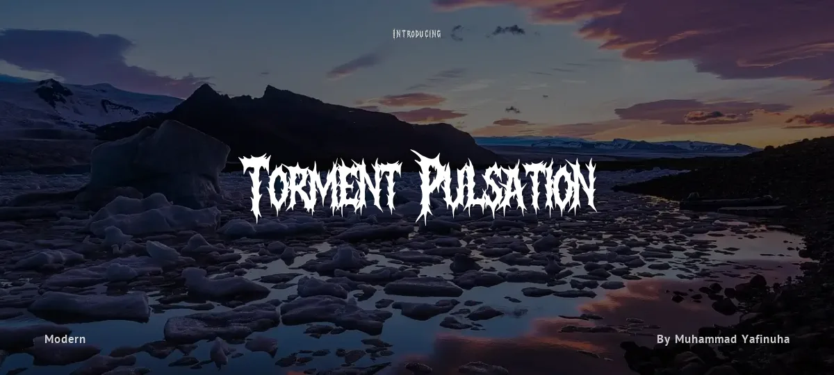 Torment Pulsation font preview