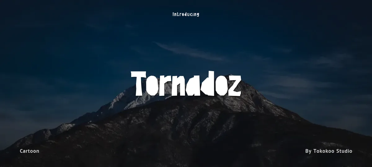 Tornadoz font preview