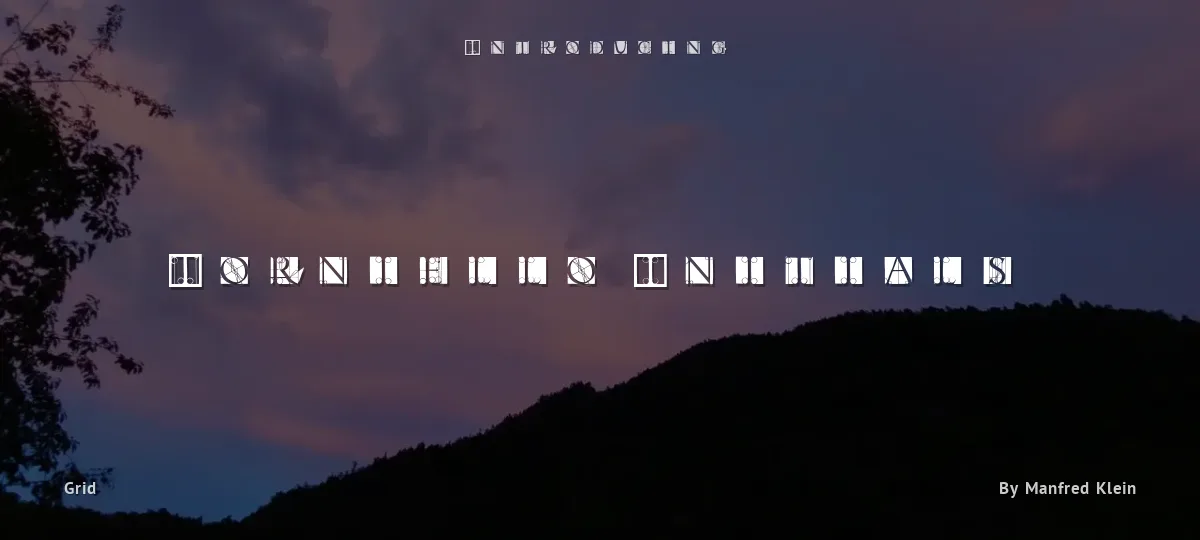 Torniello Initials font preview