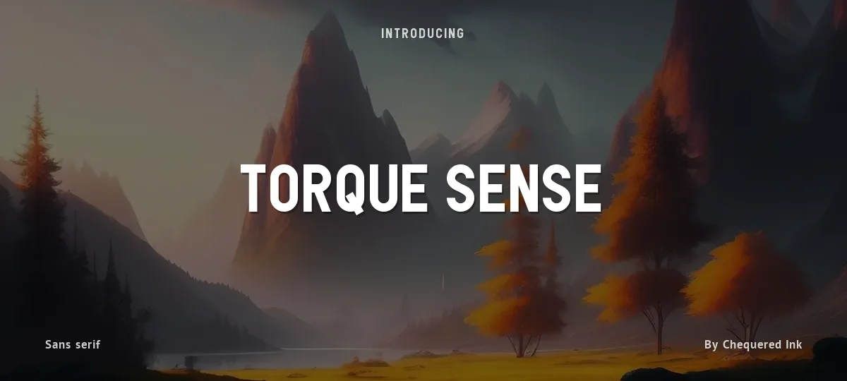 Torque Sense font preview
