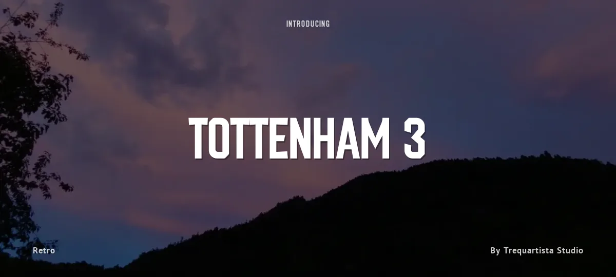 Tottenham 3 font preview