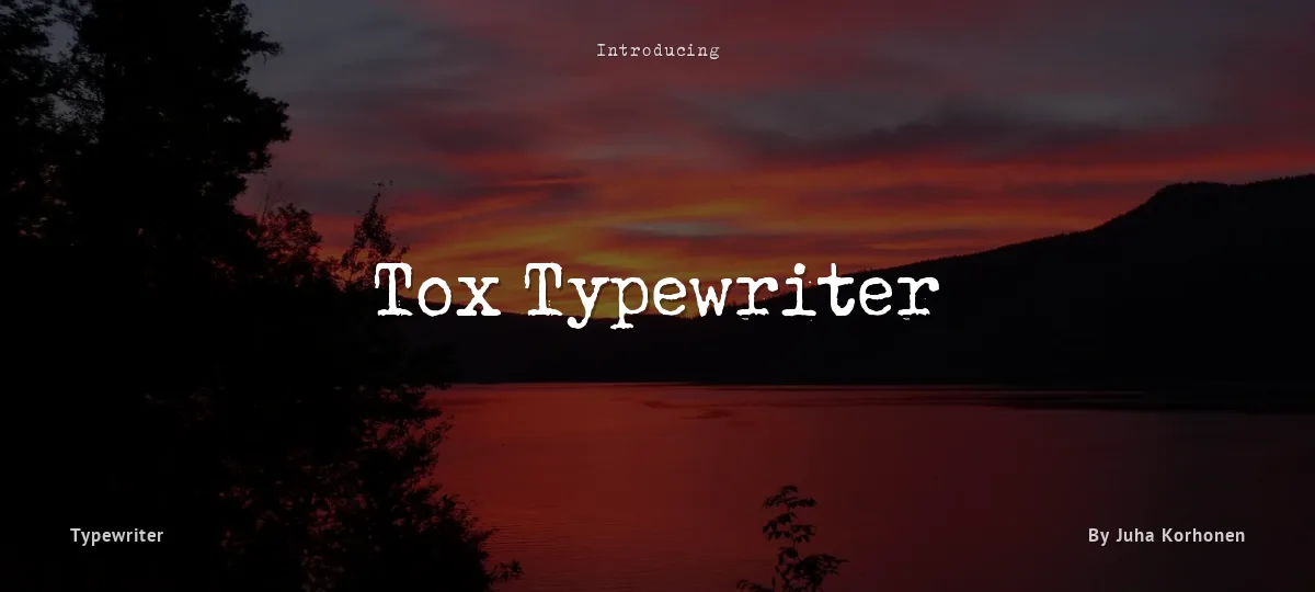 Tox Typewriter font preview