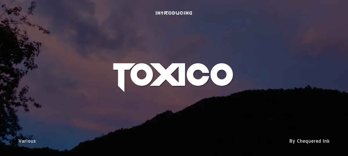 Toxico font preview
