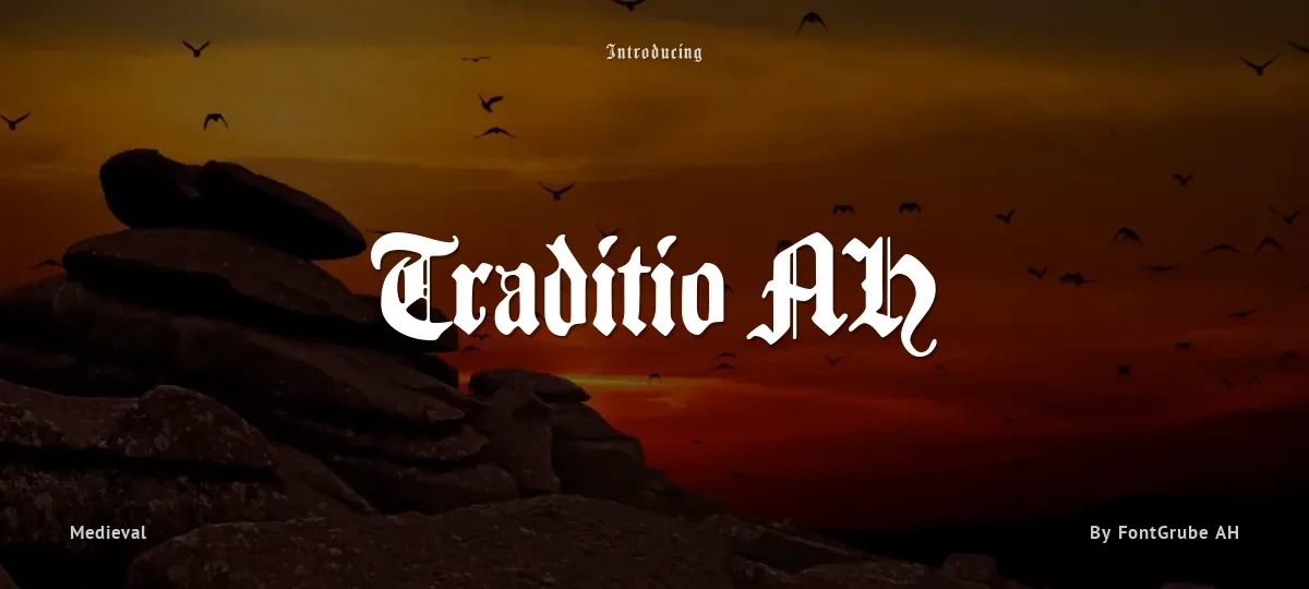 Traditio AH font preview