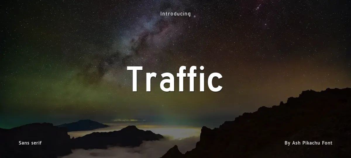 Traffic font preview