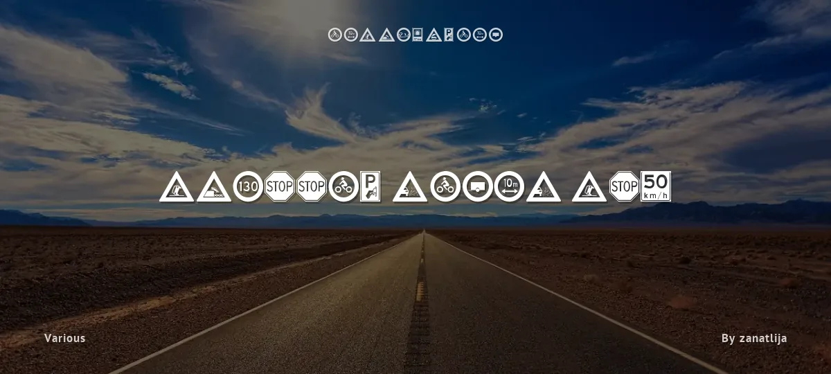 Traffic Signs TFB font preview
