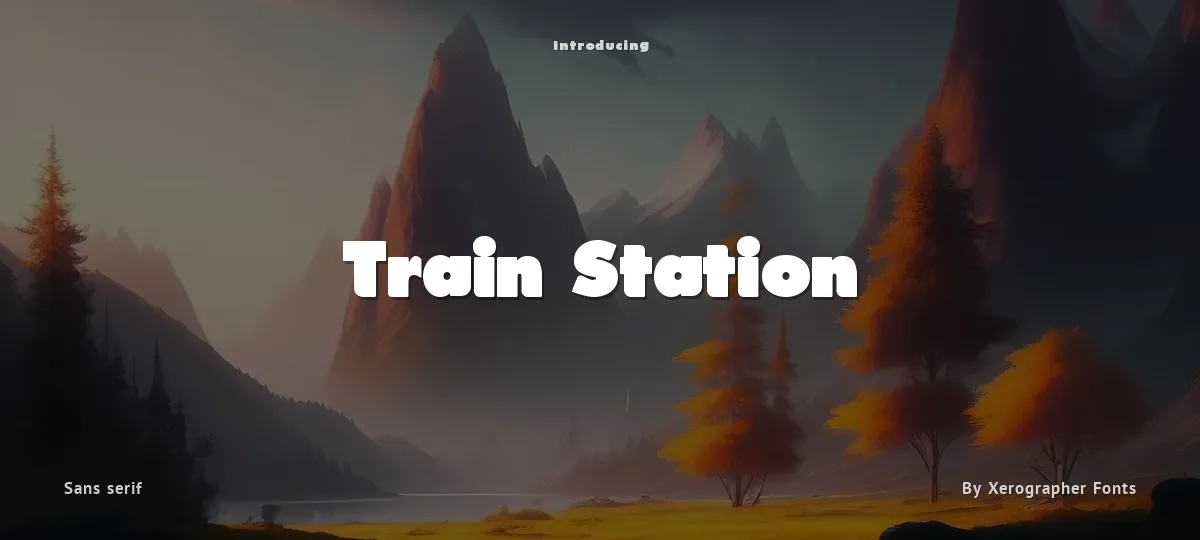 Train Station font preview