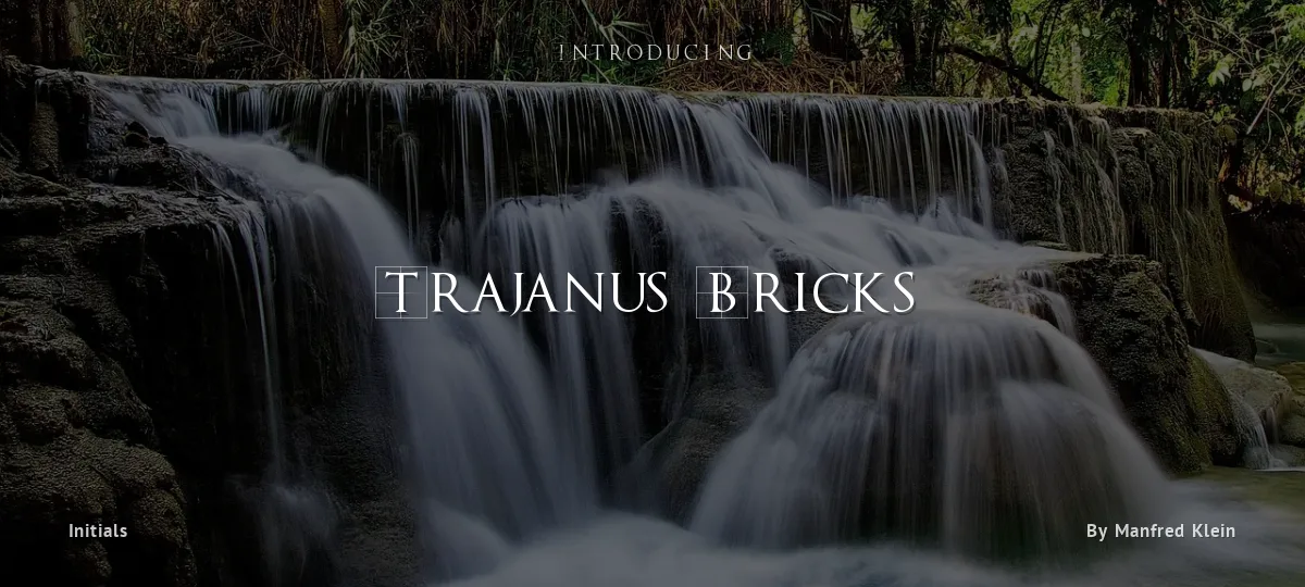 Trajanus Bricks font preview
