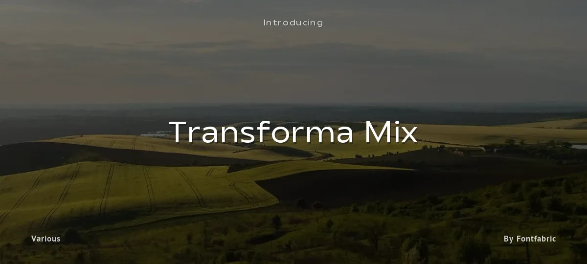 Transforma Mix font preview