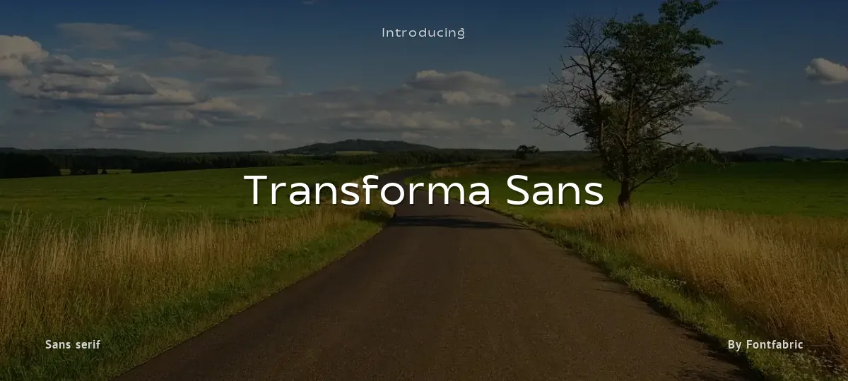 Transforma Sans font preview