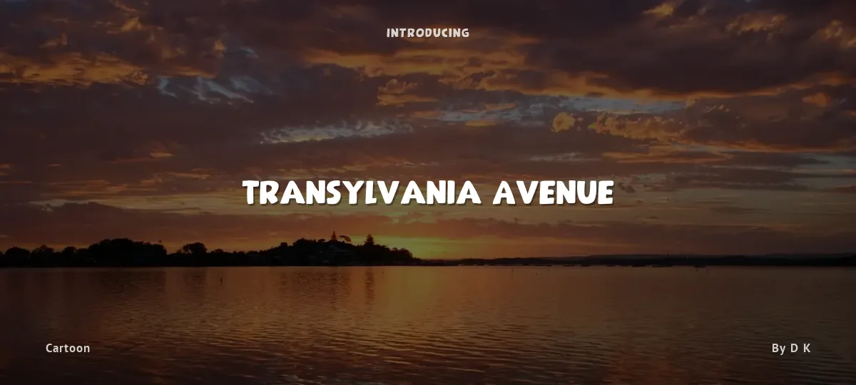 Transylvania Avenue font preview