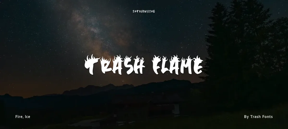 Trash Flame font preview