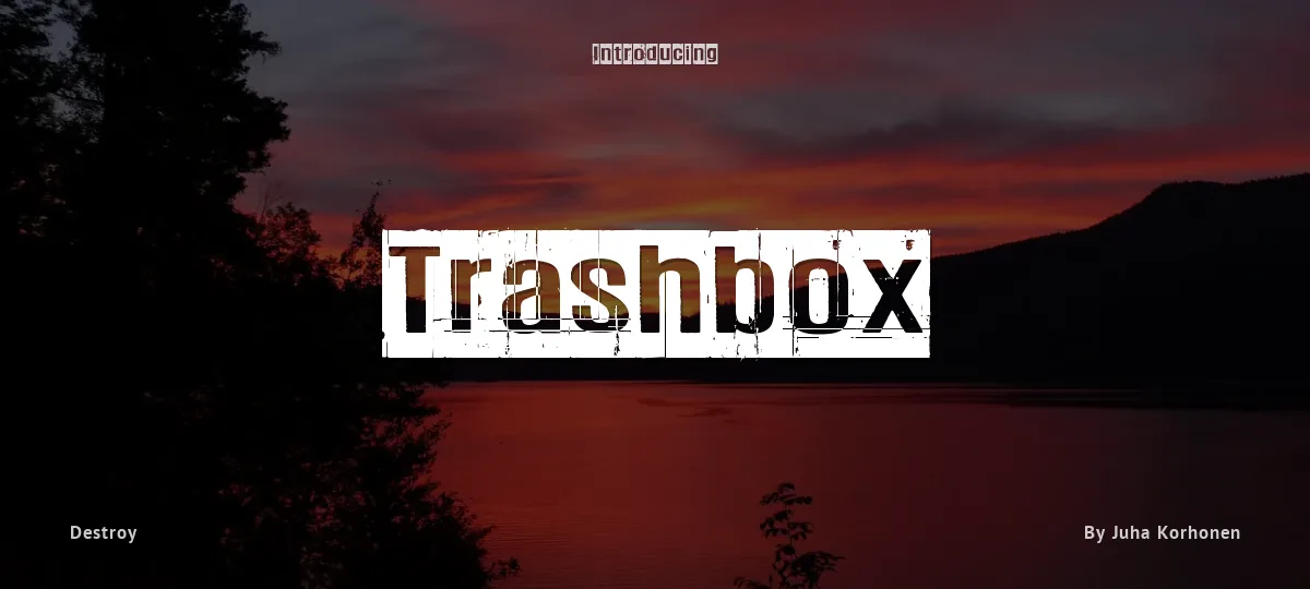 Trashbox font preview
