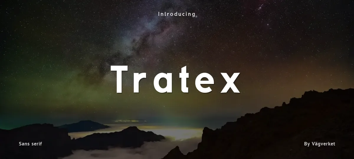 Tratex font preview
